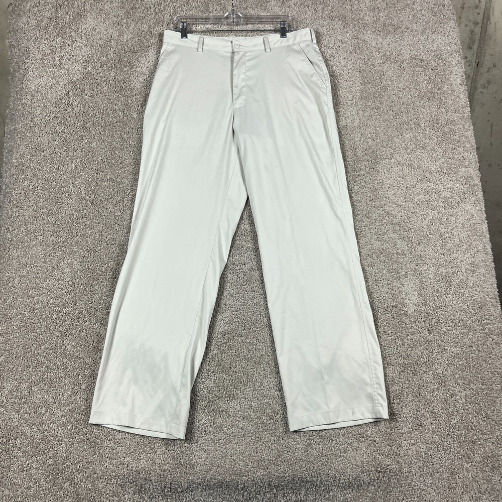 Pebble Beach Performance Pants Mens‎ 34x30 Khaki Straight Leg Golf Chino Beige